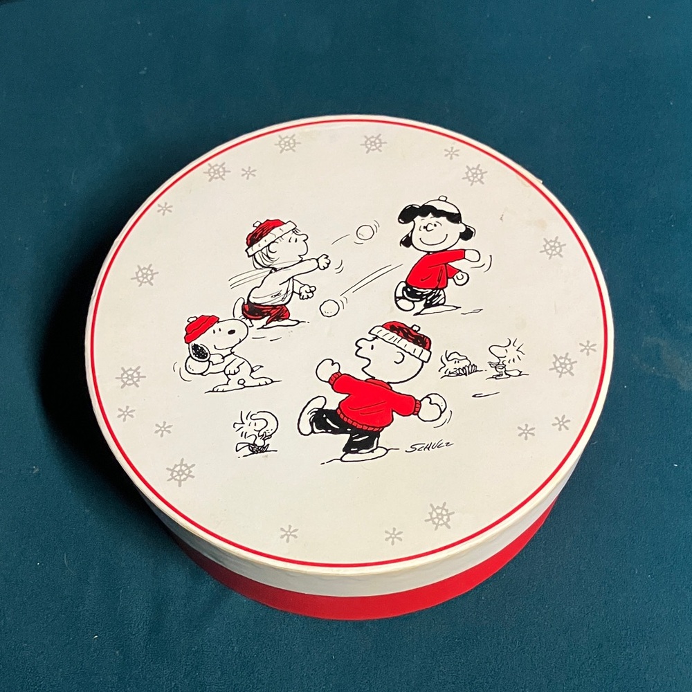 Peanuts Logo Hallmark Christmas 4 Plates Set